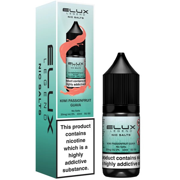 Kiwi Passionfruit Guava Nic Salt E Liquid 10ml By Elux Legend