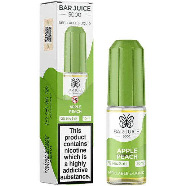 Apple Peach Nic Salt E Liquid 10ml by Bar Juice 5000