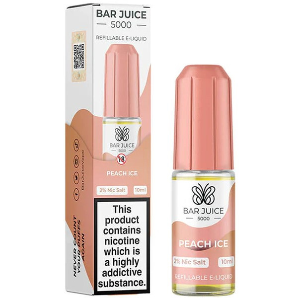 Peach Ice Nic Salt E Liquid 10ml by Bar Juice 5000
