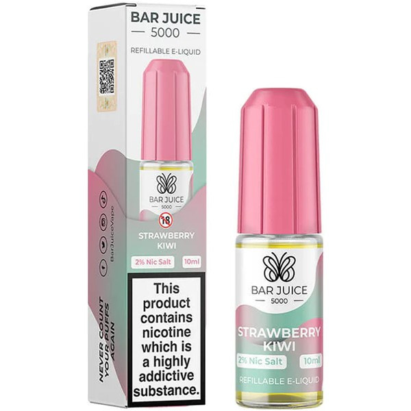 Strawberry Kiwi Nic Salt E Liquid 10ml by Bar Juice 5000