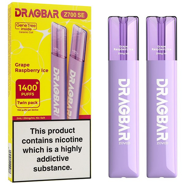 Grape Raspberry Ice ZOVOO Drag Bar Z700 SE Disposable Vape