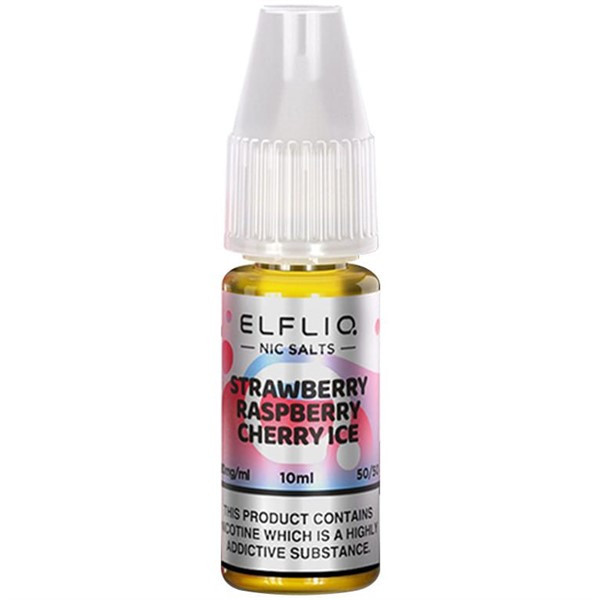 Strawberry Raspberry Cherry Ice  Nic Salt E Liquid 10ml By Elf Bar Elfliq