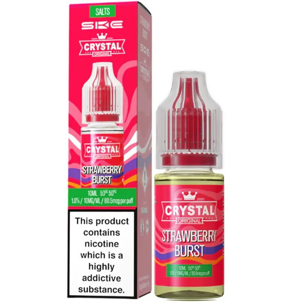 SKE Crystal Strawberry Burst Nic Salt E Liquid 10ml