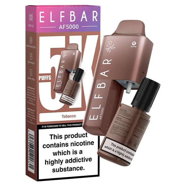 Tobacco Elf Bar AF5000 Disposable Vape Kit