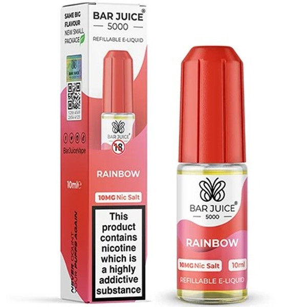 Rainbow Nic Salt E Liquid 10ml by Bar Juice 5000