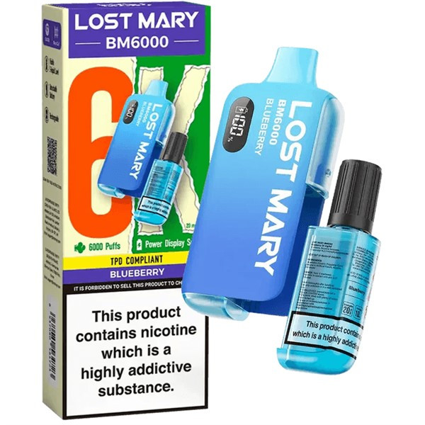 Blueberry Lost Mary BM6000 Disposable Vape Blueberry Lost Mary BM6000 Disposable Vape