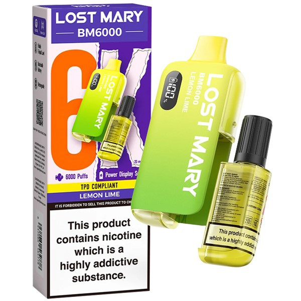 Lemon Lime Lost Mary BM6000 Disposable Vape Lemon Lime Lost Mary BM6000 Disposable Vape