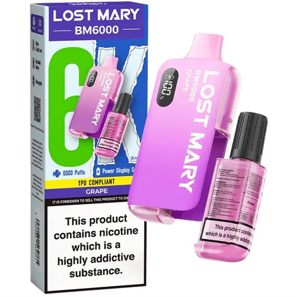 Grape Lost Mary BM6000 Disposable Vape Grape Lost Mary BM6000 Disposable Vape