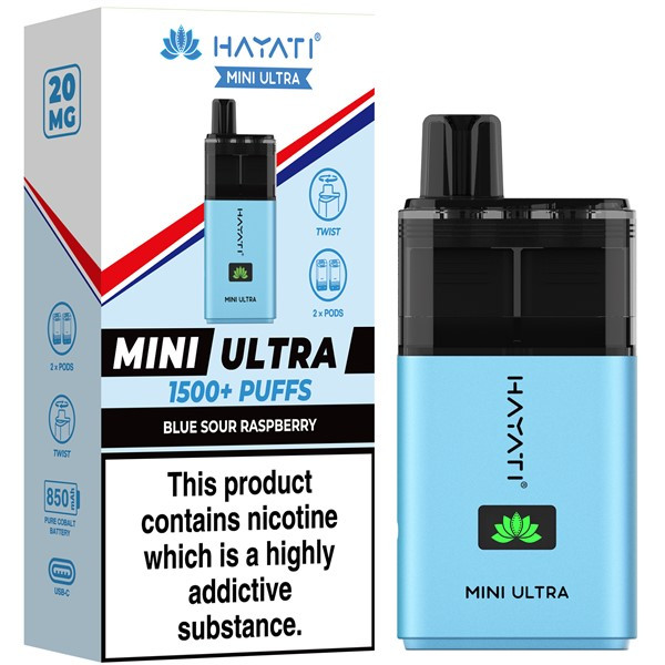 Blue Sour Raspberry Hayati Mini Ultra 1500 Pod Kit