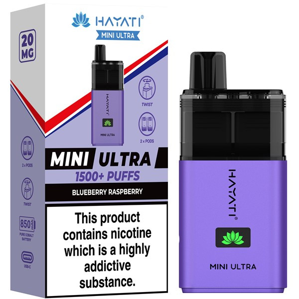 Blueberry Raspberry Hayati Mini Ultra 1500 Pod Kit