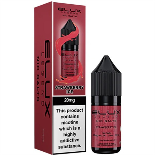 Strawberry Ice Nic Salt E Liquid 10ml By Elux Legend