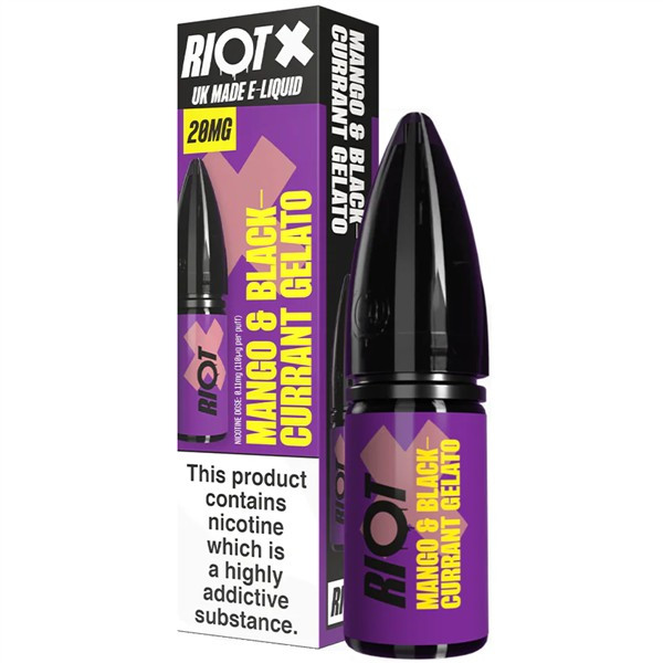 Mango & Blackcurrant Gelato Nic Salt E Liquid 10ml by Riot X