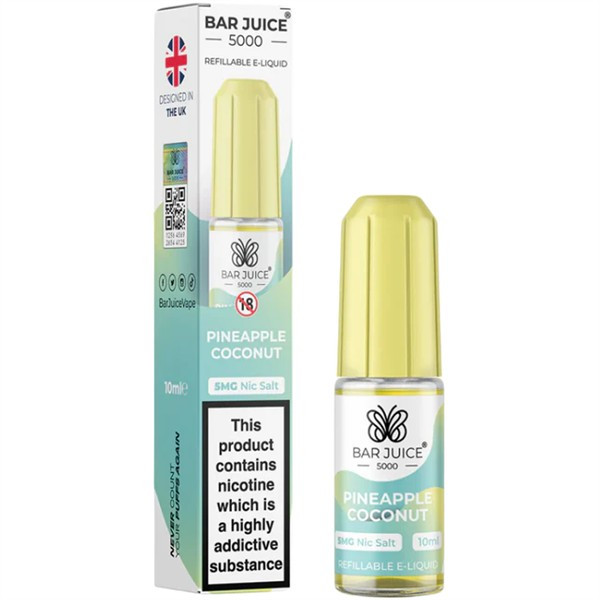 Pineapple Coconut Nic Salt E Liquid 10ml by Bar Juice 5000