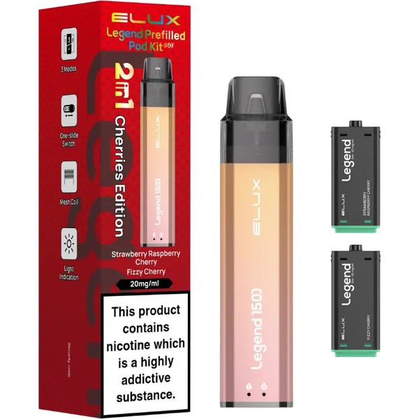 Cherries Edition Elux Legend 1500 2in1 Prefilled Pod Vape Kit