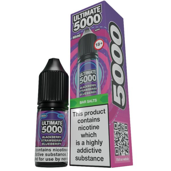 Blackberry Strawberry Blueberry Nic Salt E Liquid 10ml by Ultimate 5000 Bar Salts
