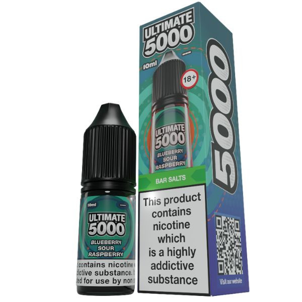 Blueberry Sour Raspberry Nic Salt E Liquid 10ml by Ultimate 5000 Bar Salts