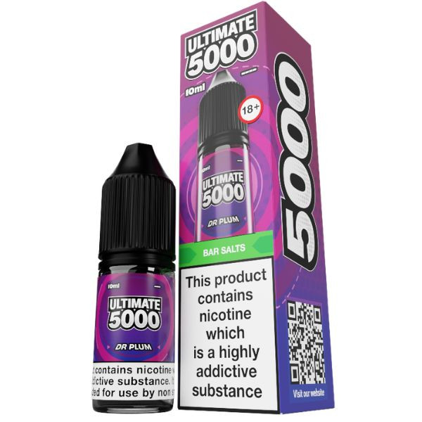 Dr Plum Nic Salt E Liquid 10ml by Ultimate 5000 Bar Salts