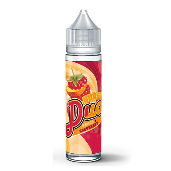 Peach & Raspberry E Liquid 50ml by Burst Duo 13.99 Free Nic Shots
