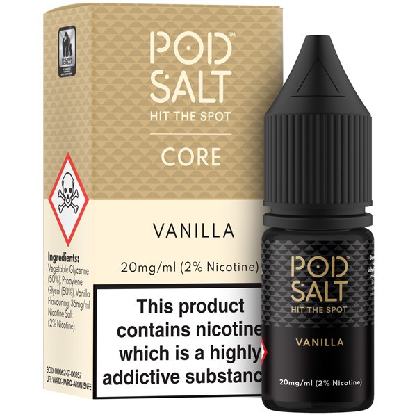 Vanilla Nic Salt E Liquid 10ml By Pod Salt | 10 For 19.99