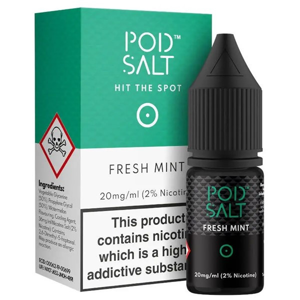 Fresh Mint Nic Salt E Liquid 10ml By Pod Salt | 10 For 19.99
