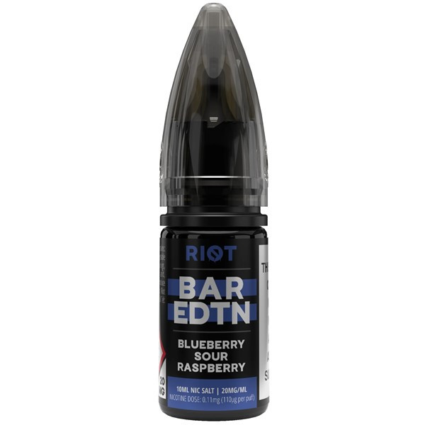 Riot Squad Blueberry Sour Raspberry Bar EDTN Nic Salt | 10 For 17.99