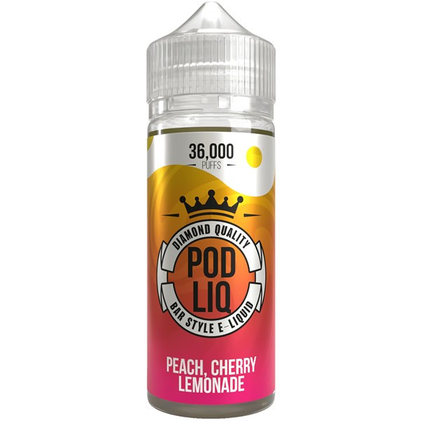 Pod Liq Peach Cherry Lemonade E Liquid 80ml 7.99 FREE NIC SHOTS