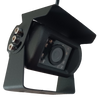 Commercial rear-facing external auxiliary fleet camera for GPS video telematics systems