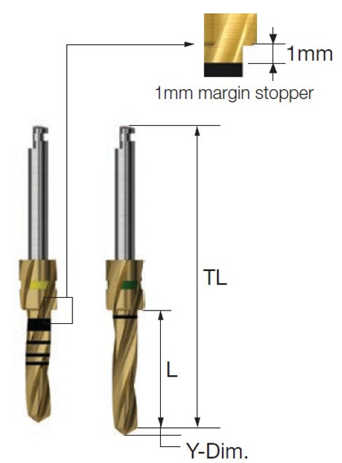 Twist Drill - Stopper Drill Ø2.2/TL 34.5, L 11.5