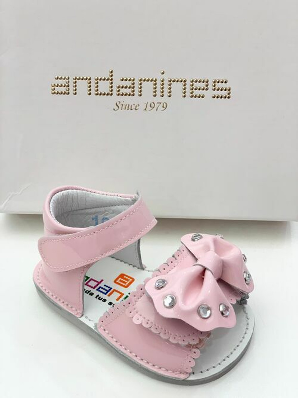 Andanines Pink Bow Sandals 211076. Kiddie Boutique By Claire