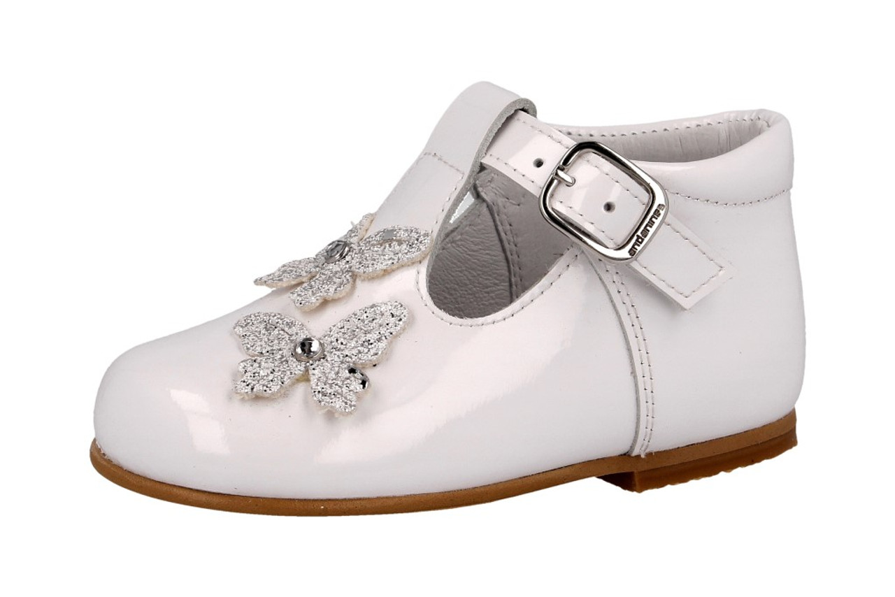 divorcio Orbita Diez Andanines White Shoe 221271 - Kiddie Boutique By Claire