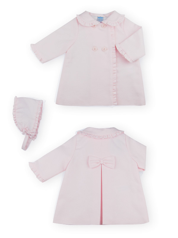 SARDON 22AB-09 COAT BONNET SET Kiddie Boutique By Claire