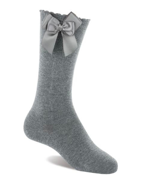 JC GREY Double Bow Knee High school socks 57200 Kiddie Boutique By Claire