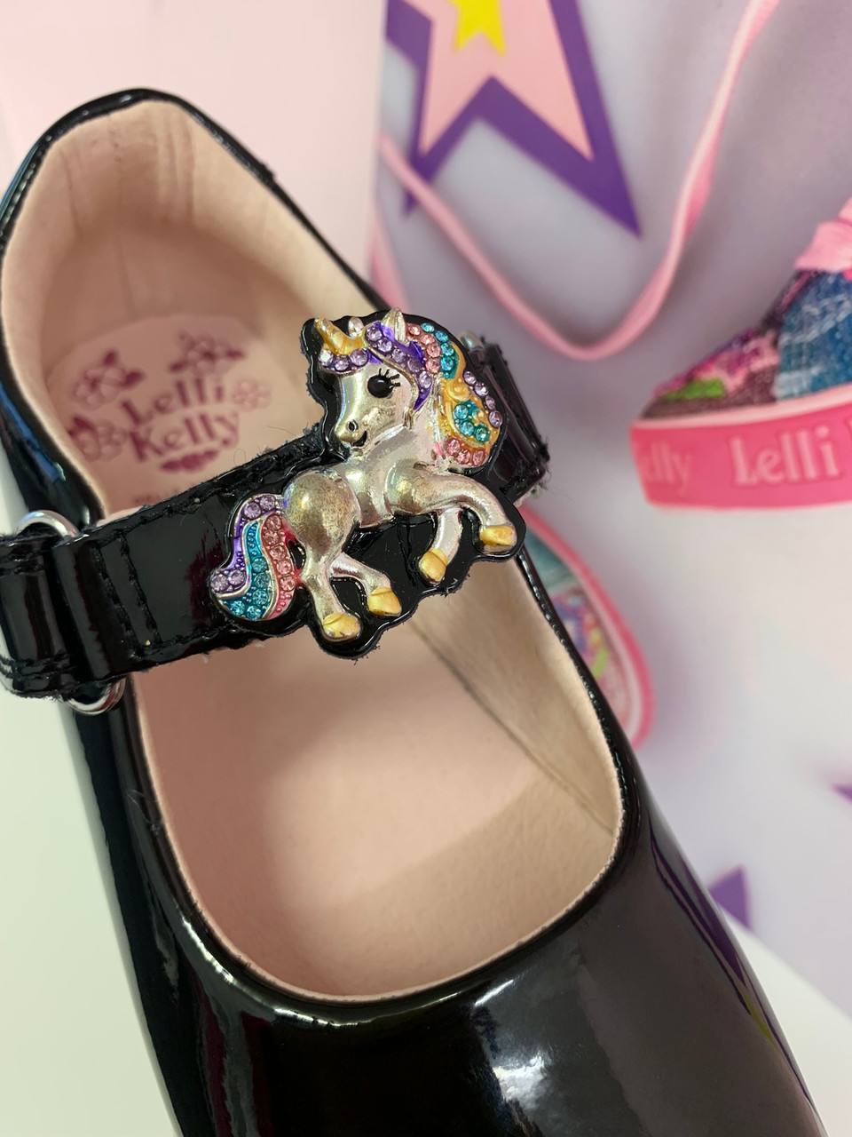 LELLI KELLY GIRLS BLACK SCHOOL SHOE BELLA SHOE LK BLACK PATENT