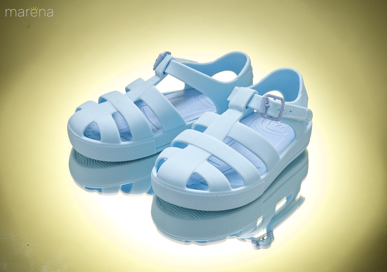 Marena Matt Pastel Jelly Sandals BLUE Kiddie Boutique By Claire