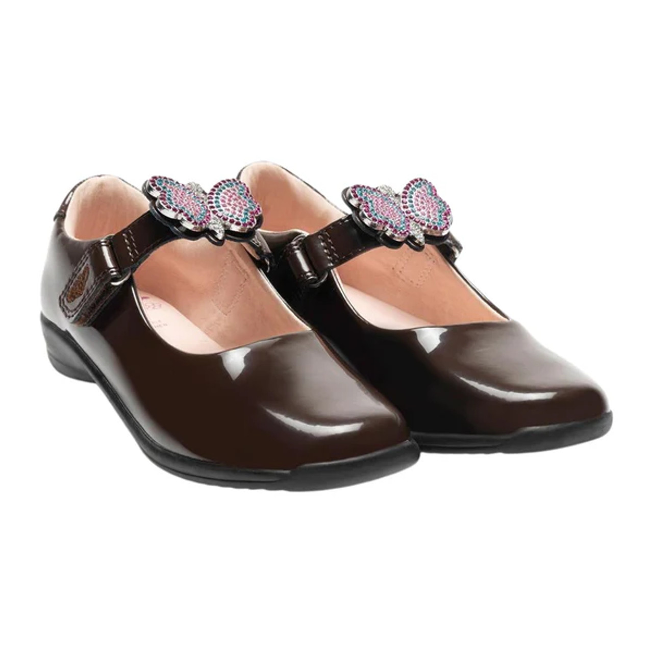 LELLI KELLY GIRLS BROWN SCHOOL SHOE LUNA LKSO8411 Kiddie