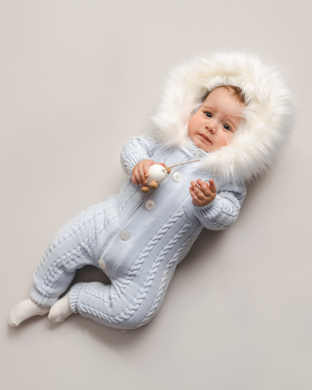 Faux Fur Hooded Pram Suit Baby Boy Faux Fur Snowsuit Baby Baby