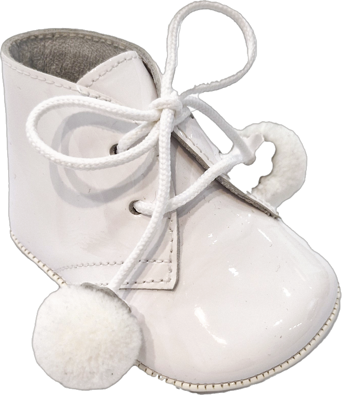Andanines Baby Boys White Lace up Ankle Boots 161045 Kiddie