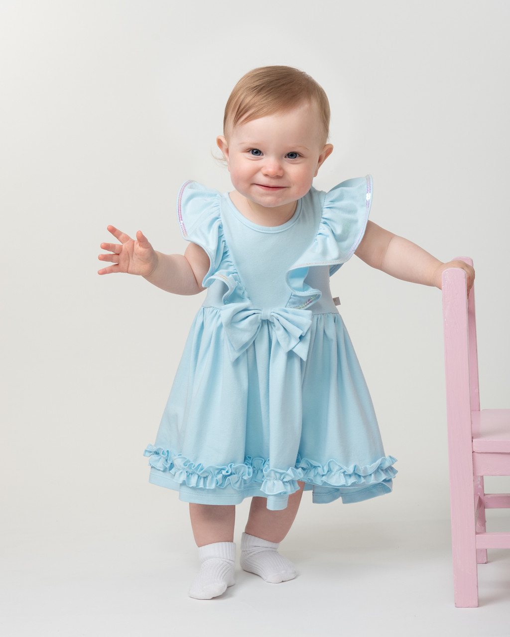 Caramelo Baby 342179 Sky Elevated Essentials Ruffle Dress - Kiddie