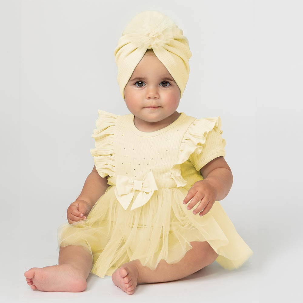 Tulle Yellow Childrens Bridesmaid Dresses Uk Caramelo Baby 031283