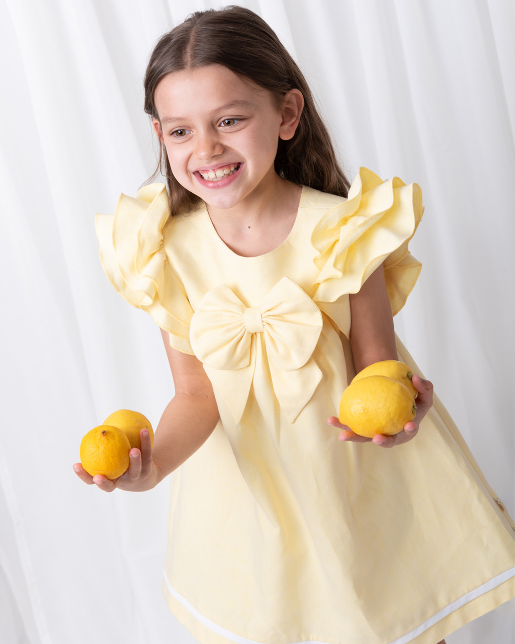 Caramelo 0321232 Lemon Summer Fete Dress - Kiddie Boutique By Claire