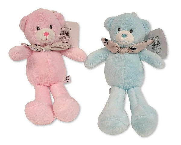 Nursery Time Baby Bear Teddy with Bow - Pink GP-25-1242 - Kiddie ...