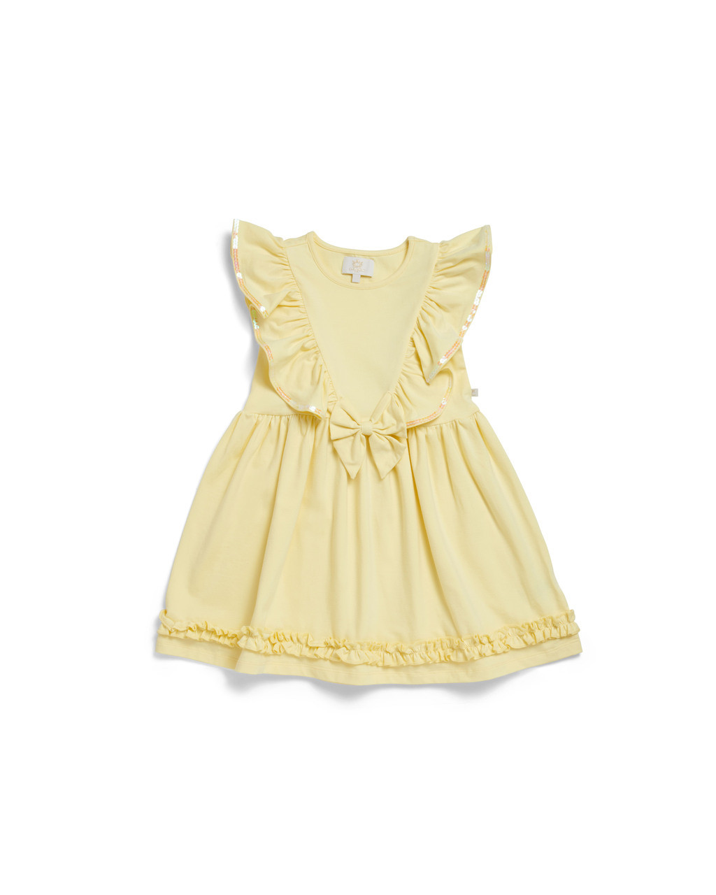 Caramelo Baby 342179 Lemon Elevated EssentialsRuffle Dress