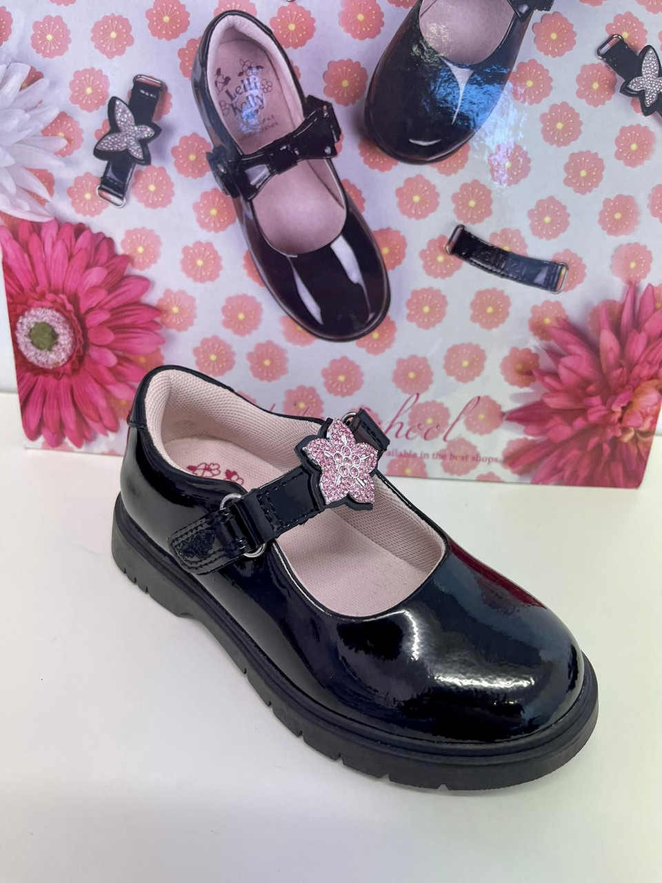 Lelli Kelly Girls Black DAISY School Shoe LKSI8921 Kiddie