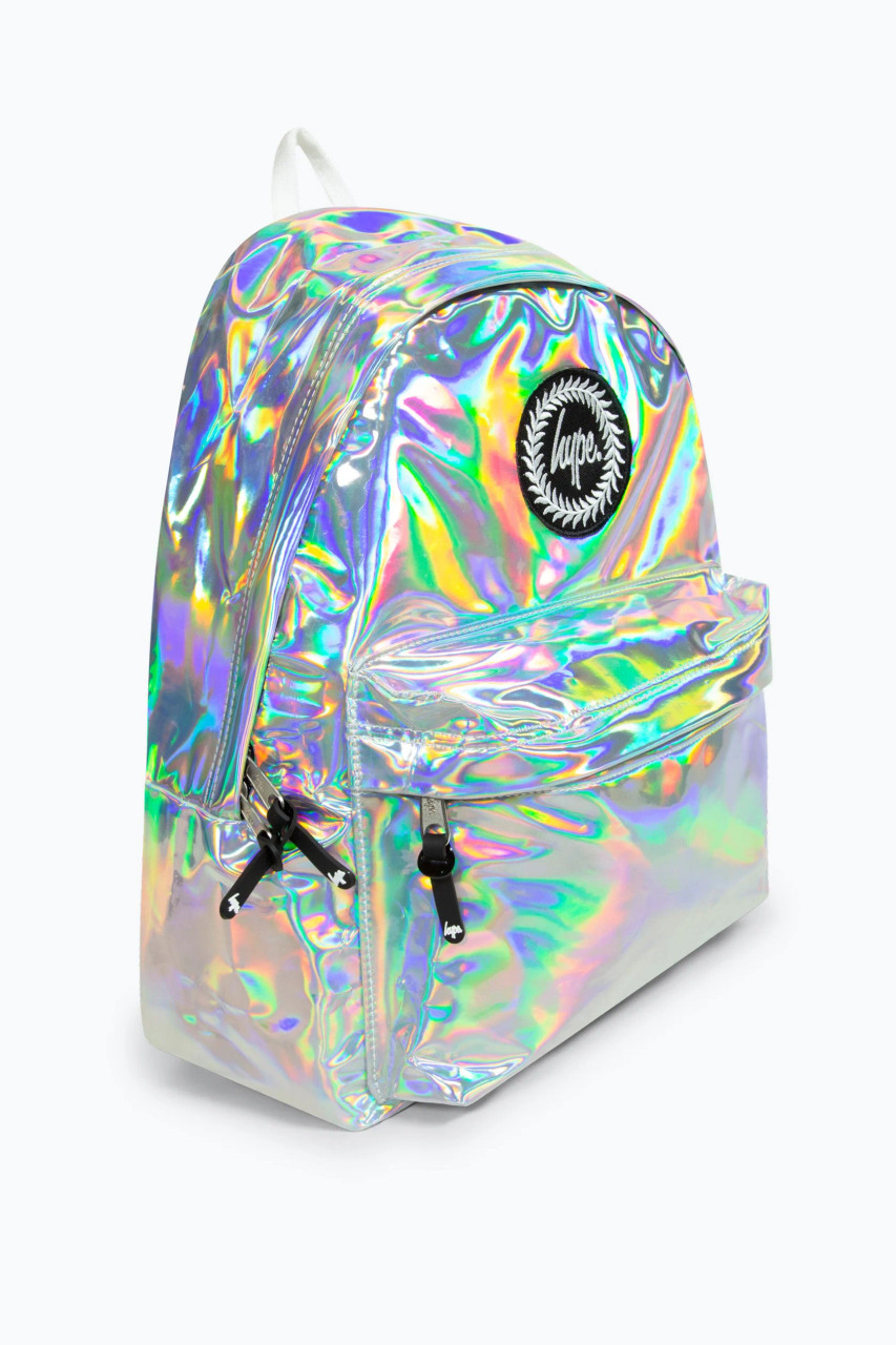 Hype Holographic Silver Backpack School Bag Kiddie Boutique By Claire hype-holographic-silver-backpack-school-bag-kiddie-boutique-by-claire