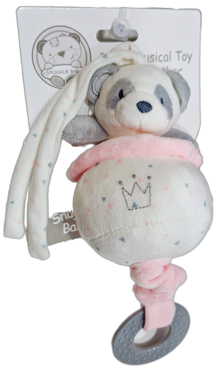 Nursery Time Baby Panda Musical Pull Toy with Teether - Pink - 1115 ...