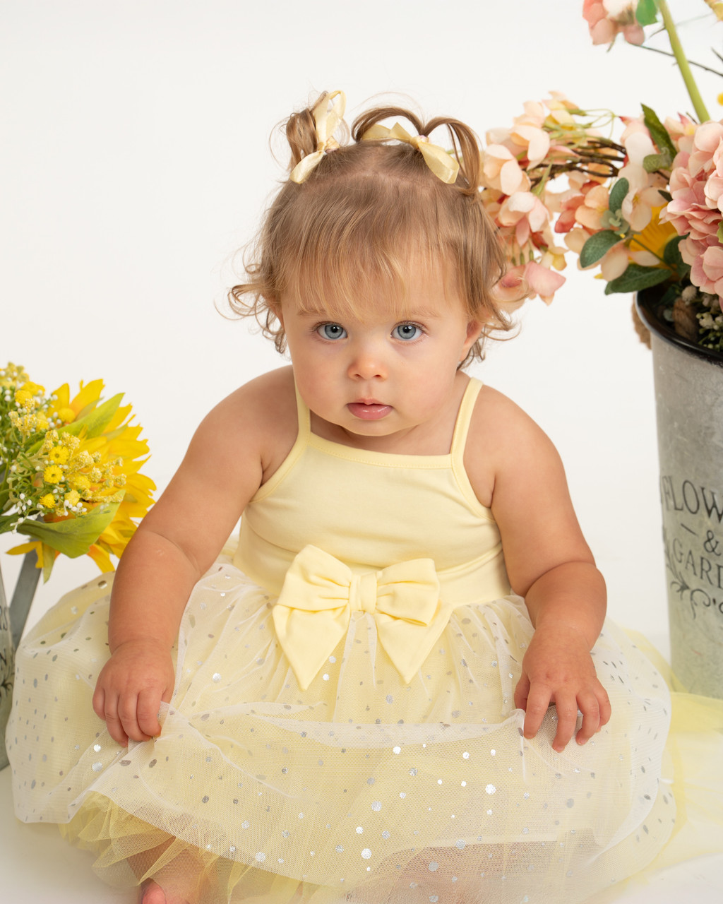 Caramelo Baby Girls Lemon Dress with Tulle 0321258 - Kiddie