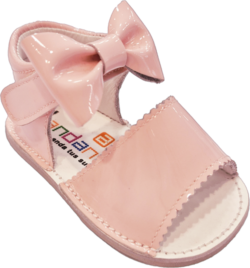 Andanines Girls’ Pink Sandals 211069 with Bow & Velcro Strap Andanines Girls’ Pink Sandals 211069 with Bow & Velcro Strap