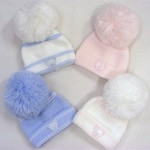 Teddy Motif Pull-On POM POM HAT