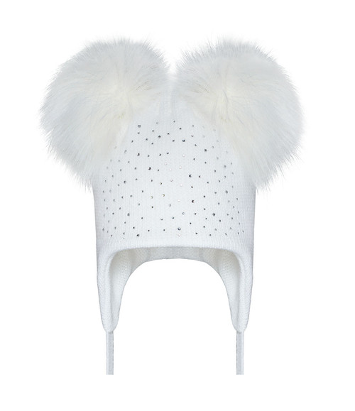 Pom Pom Envy Double Bubble White With Bling