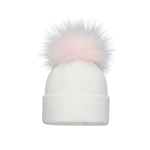 Pom Pom Envy Baby Knit Single - White/Pink